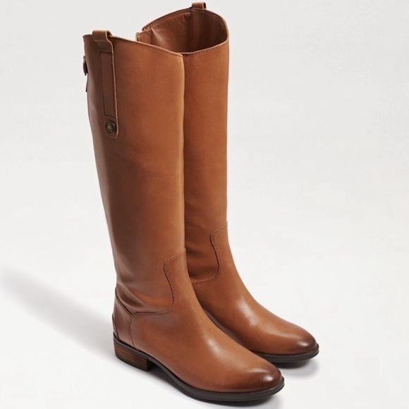 Sam Edelman Penny Whiskey Brown Long Riding Leeather Boots size 8.5 - Picture 14 of 14